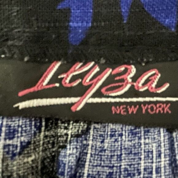 Vintage Ilyza New York Floral Print Skirt Sz 5/6 Black Blue Pleated 80s Preppy … - Picture 6 of 7